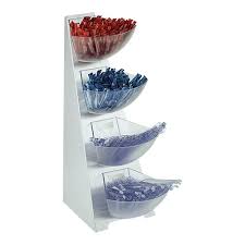 Présentoir cadre inox 18/10 + 4 bacs 1L